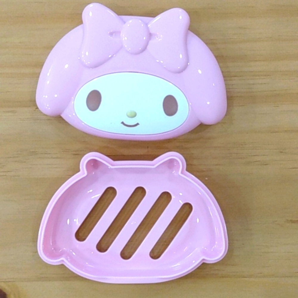 New Sanrio My Melody Soap Dish Box Holder Plastic